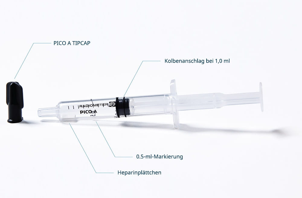 PICO A Probennehmer für die Blutgasanalyse